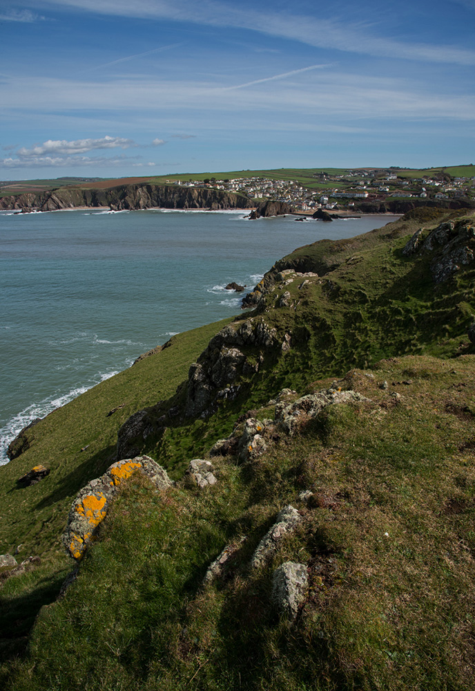 View to Hope Cove from Bolt Tail 