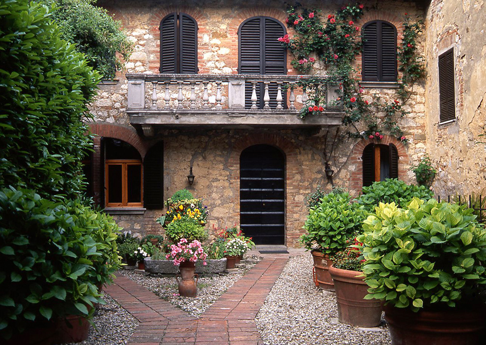 House and Courtyard, Monticchiello 